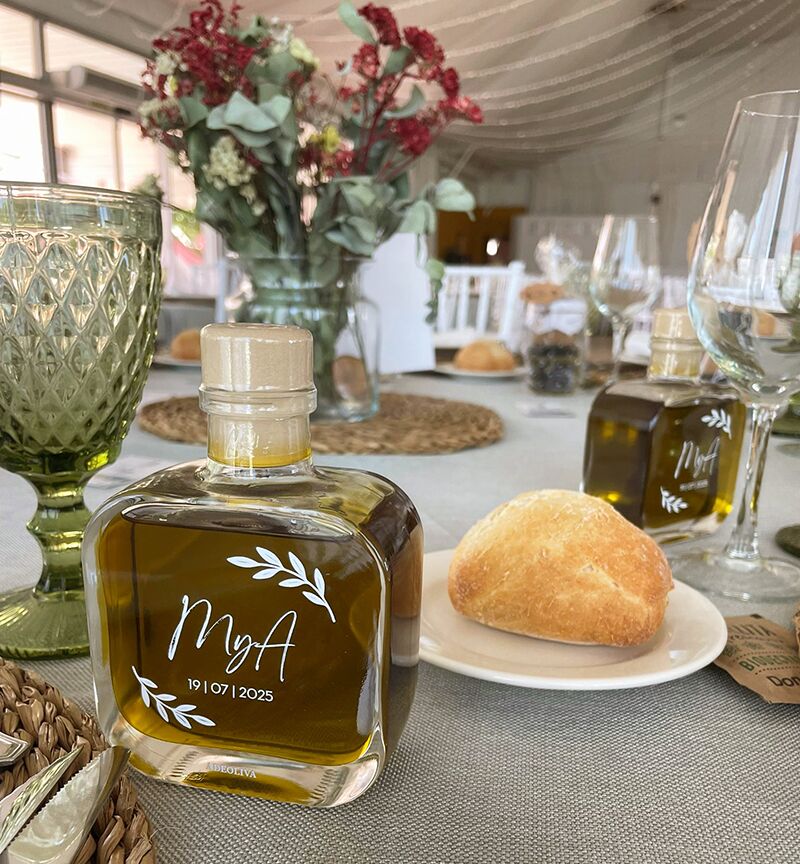 Bouteille d'Huile d'Olive PREMIUM Mélanie 100ml ou 200ml pour les mariages 6 Detalle boda aceite de oliva