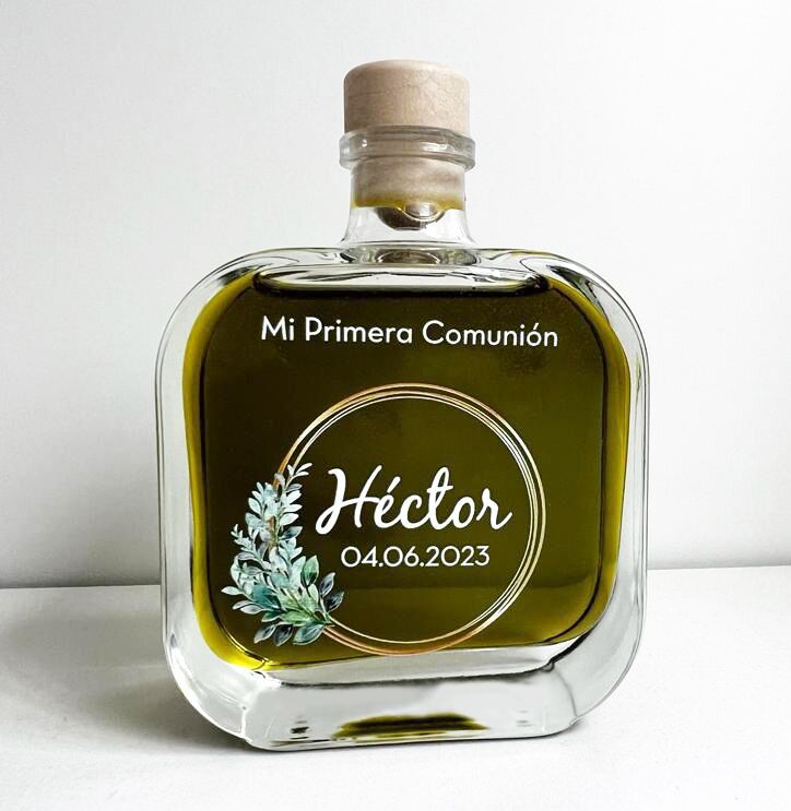 Bouteille d'Huile d'Olive PREMIUM Mélanie 100ml ou 200ml pour les mariages 11 botellita melanie primera comunión hector