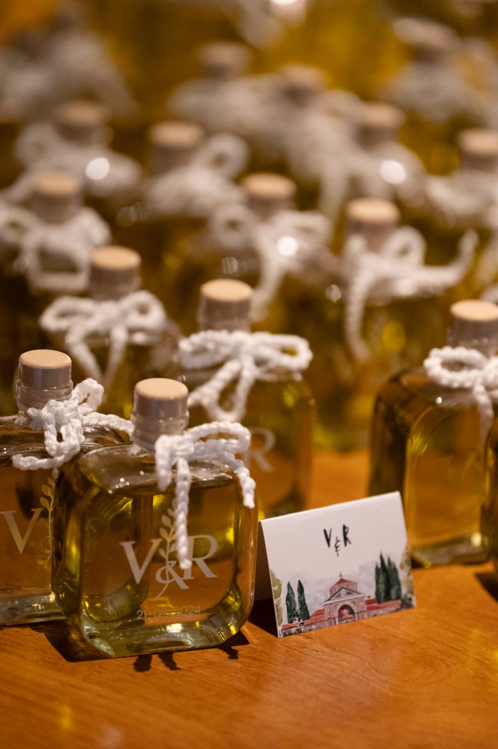 Bouteille d'Huile d'Olive PREMIUM Mélanie 100ml ou 200ml pour les mariages 4 Botellas melanie 100ml decoradas boda