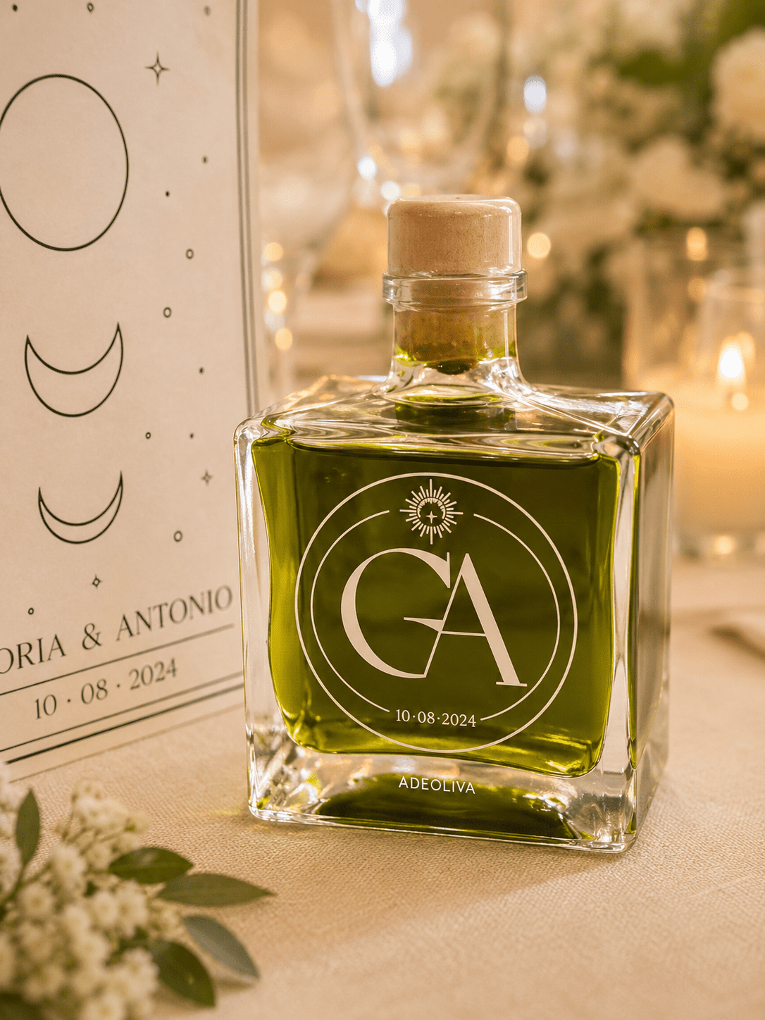 AOVE PREMIUM en Mikado 100ml ó 200ml personalizable para eventos 2 aceite de oliva botella mikado 100ml boda v2