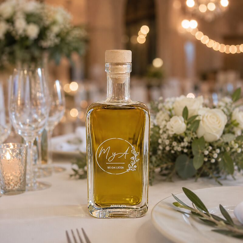¡Nueva Cosecha 2025-26! AOVE PREMIUM en Garde 100ml ó 500ml para bodas y eventos 2 Detalle de boda botellita garde 100ml con aove
